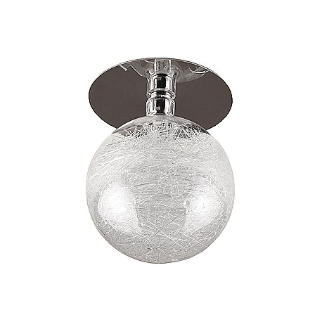 Светильник точечный DK14 декор "стеклянный шар с паутиной" хром/белый ЭРА