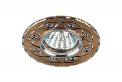 Светильник точечный KL40 под лампу GU5.3 литой "алюминиевый" 12V 220V 50W золото/зеркальный ЭРА