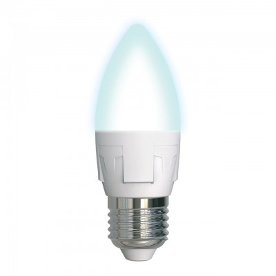 Лампа LED 6Вт Е27 свеча С37 белый 4000К Uniel