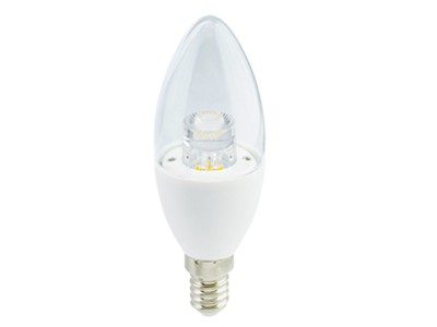 Лампа светодиодная Е14 7Вт свеча прозрачная тёплый белый 2700К Ecola