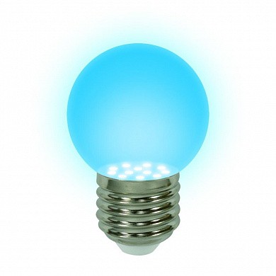 Лампа LED 5Вт Е27 шар G45 синий свет Uniel Air 
