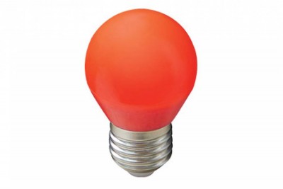 Лампа LED 5Вт Е27 шар G45 красный свет Uniel Air