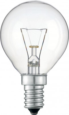 Лампа накаливания Е14 40Вт шар прозрачный Uniel