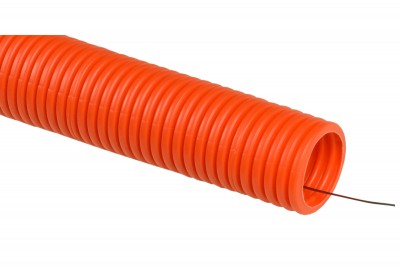 Труба гофрированная ПНД D20 мм оранжевая