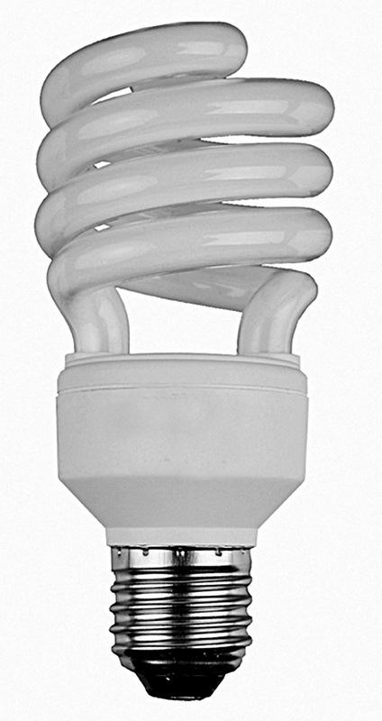 Лампа люминесцентная компактная 11Вт E14, холодный белый Komtex