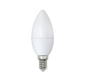 Лампа светодиодная 7Вт E14 свеча C37 теплый белый свет Volpe