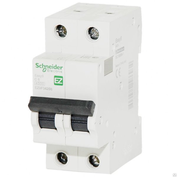 Schneider Electric Автоматический выключатель EASY 9 2П 10A 
