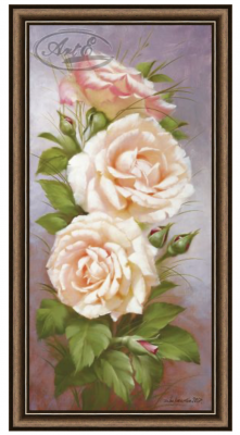 Репродукция 33х70 Три чайные розы