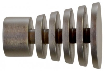 Наконечник Спираль для штанги d16 мм Сатин, комплект - пара