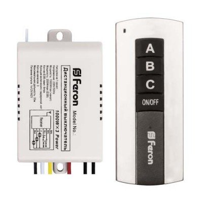 Дистанционный выключатель TM76 230V 3Х1000W Feron