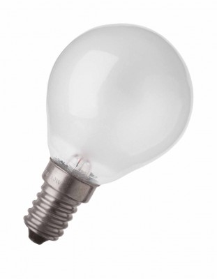 Лампа накаливания Е14 40Вт шар матовый Uniel