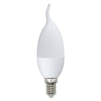 Лампа светодиодная 7Вт E14 свеча на ветру CW37 теплый белый белый Volpe