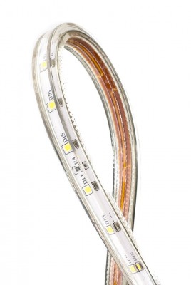 Лента светодиодная герметичная гибкая на самоклеящейся основе свет белый 12V 9.6Вт/м 