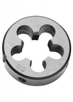 Плашка зубр "МАСТЕР" круглая ручная для нарезания метрической резьбы мелкий шаг М5х0,5