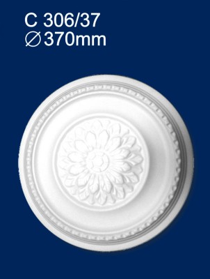 Розетка потолочная белая С306 диаметр 37 см